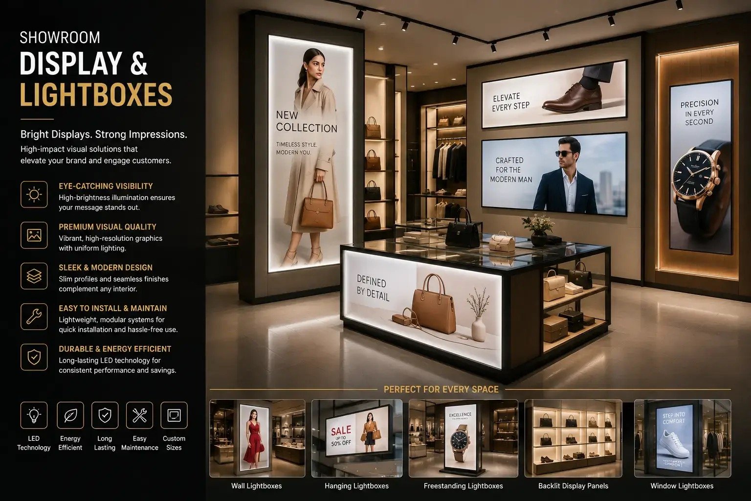 Showroom Displays & Lightboxes